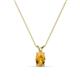 1 - Jassiel 6x4 mm Oval Cut Citrine Double Bail Solitaire Pendant Necklace 