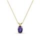 1 - Jassiel 6x4 mm Oval Cut Iolite Double Bail Solitaire Pendant Necklace 