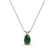 1 - Jassiel 6x4 mm Oval Cut Lab Created Alexandrite Double Bail Solitaire Pendant Necklace 