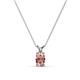 1 - Jassiel 6x4 mm Oval Cut Morganite Double Bail Solitaire Pendant Necklace 