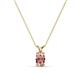 1 - Jassiel 6x4 mm Oval Cut Morganite Double Bail Solitaire Pendant Necklace 