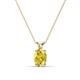 1 - Jassiel 7x5 mm Oval Cut Yellow Sapphire Double Bail Solitaire Pendant Necklace 