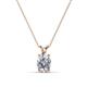 1 - Jassiel 7x5 mm Oval Cut Lab Grown Diamond Double Bail Solitaire Pendant Necklace 