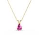 1 - Jassiel 6x4 mm Pear Cut Pink Sapphire Double Bail Solitaire Pendant Necklace 