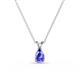 1 - Jassiel 6x4 mm Pear Cut Tanzanite Double Bail Solitaire Pendant Necklace 