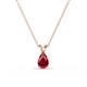 1 - Jassiel 6x4 mm Pear Cut Ruby Double Bail Solitaire Pendant Necklace 