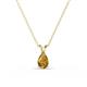 1 - Jassiel 6x4 mm Pear Cut Citrine Double Bail Solitaire Pendant Necklace 