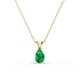 1 - Jassiel 6x4 mm Pear Cut Emerald Double Bail Solitaire Pendant Necklace 