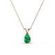 1 - Jassiel 6x4 mm Pear Cut Emerald Double Bail Solitaire Pendant Necklace 