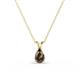 1 - Jassiel 6x4 mm Pear Cut Smoky Quartz Double Bail Solitaire Pendant Necklace 