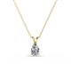 1 - Jassiel 6x4 mm Pear Cut Diamond Double Bail Solitaire Pendant Necklace 