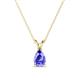 1 - Jassiel 7x5 mm Pear Cut Tanzanite Double Bail Solitaire Pendant Necklace 