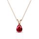 1 - Jassiel 7x5 mm Pear Cut Ruby Double Bail Solitaire Pendant Necklace 