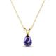 1 - Jassiel 7x5 mm Pear Cut Iolite Double Bail Solitaire Pendant Necklace 