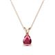 1 - Jassiel 7x5 mm Pear Cut Rhodolite Garnet Double Bail Solitaire Pendant Necklace 