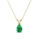 1 - Jassiel 7x5 mm Pear Cut Emerald Double Bail Solitaire Pendant Necklace 