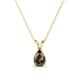 1 - Jassiel 7x5 mm Pear Cut Smoky Quartz Double Bail Solitaire Pendant Necklace 