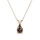 1 - Jassiel 7x5 mm Pear Cut Smoky Quartz Double Bail Solitaire Pendant Necklace 