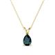1 - Jassiel 7x5 mm Pear Cut London Blue Topaz Double Bail Solitaire Pendant Necklace 