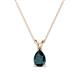 1 - Jassiel 7x5 mm Pear Cut London Blue Topaz Double Bail Solitaire Pendant Necklace 