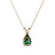 1 - Jassiel 7x5 mm Pear Cut Lab Created Alexandrite Double Bail Solitaire Pendant Necklace 