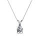1 - Jassiel 7x5 mm Pear Cut Lab Grown Diamond Double Bail Solitaire Pendant Necklace 