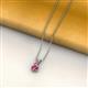 3 - Jassiel 7x5 mm Pear Cut Pink Tourmaline Double Bail Solitaire Pendant Necklace 