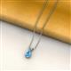 3 - Jassiel 7x5 mm Pear Cut Blue Topaz Double Bail Solitaire Pendant Necklace 