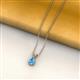 3 - Jassiel 7x5 mm Pear Cut Blue Topaz Double Bail Solitaire Pendant Necklace 
