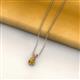 3 - Jassiel 7x5 mm Pear Cut Citrine Double Bail Solitaire Pendant Necklace 