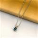 3 - Jassiel 7x5 mm Pear Cut London Blue Topaz Double Bail Solitaire Pendant Necklace 