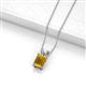 2 - Jassiel 7x5 mm Emerald Cut Citrine Double Bail Solitaire Pendant Necklace 