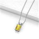 2 - Jassiel 7x5 mm Emerald Cut Yellow Sapphire Double Bail Solitaire Pendant Necklace 
