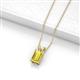 2 - Jassiel 7x5 mm Emerald Cut Yellow Sapphire Double Bail Solitaire Pendant Necklace 