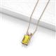 2 - Jassiel 7x5 mm Emerald Cut Yellow Sapphire Double Bail Solitaire Pendant Necklace 