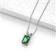 2 - Jassiel 7x5 mm Emerald Cut Lab Created Alexandrite Double Bail Solitaire Pendant Necklace 