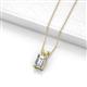 2 - Jassiel 7x5 mm Emerald Cut Diamond Double Bail Solitaire Pendant Necklace 