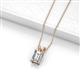 2 - Jassiel 7x5 mm Emerald Cut Diamond Double Bail Solitaire Pendant Necklace 