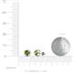 3 - Alma Peridot (5mm) Open Tulip Stud Earrings 