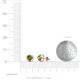3 - Alma Peridot (5mm) Open Tulip Stud Earrings 