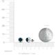 3 - Alma London Blue Topaz (5mm) Open Tulip Stud Earrings 