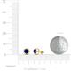 3 - Alma Blue Sapphire (5mm) Open Tulip Stud Earrings 