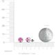 3 - Alma Lab Created Pink Sapphire (5mm) Open Tulip Stud Earrings 