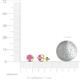 3 - Alma Lab Created Pink Sapphire (5mm) Open Tulip Stud Earrings 