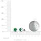 3 - Alma Emerald (5mm) Open Tulip Stud Earrings 