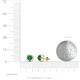 3 - Alma Emerald (5mm) Open Tulip Stud Earrings 