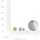 3 - Alma Yellow Diamond (5mm) Open Tulip Stud Earrings 