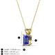 3 - Jassiel 7x5 mm Emerald Cut Tanzanite Double Bail Solitaire Pendant Necklace 