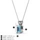 3 - Jassiel 7x5 mm Emerald Cut Aquamarine Double Bail Solitaire Pendant Necklace 
