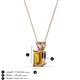 3 - Jassiel 7x5 mm Emerald Cut Citrine Double Bail Solitaire Pendant Necklace 